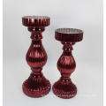 customized hand blown colored glass candle holders